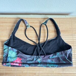 $42 lululemon Size 8 Free To Be Bra Black Curious Jungle Tropical Medium Support